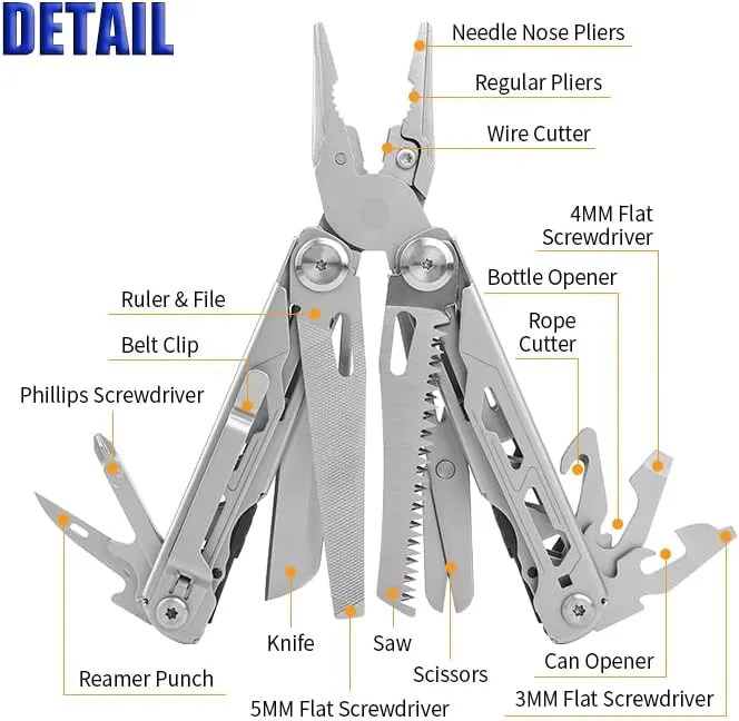28-in-1 Multi-Tool Pliers – The Ultimate Survival & Repair Companion for Camping, Hiking & Everyday Tasks!