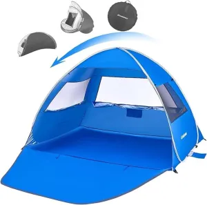 3-4 Person Portable Beach Tent, Instant Pop - up