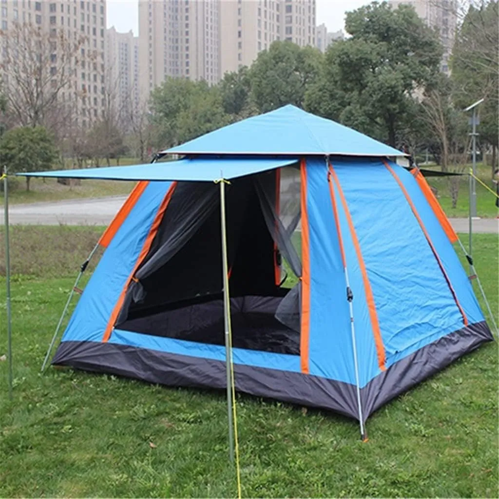 3-4 Person Quick Automatic Opening Outdoor Camping Tent Family Tourist Tent Large Space Sun Shelter Tents (Color : D, Size : 215x215x142cm) (D 240x240x154cm)