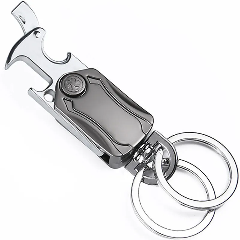 3-in-1 Fidget Spinner Keychain with Pocket Knife, Pendant Beer Bottle Opener