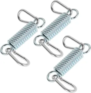 3 Pcs Porch Swing Spring Rust Resistant Hanging Chair Spring Easy to Assemble Swing Hanger with Snap for Hammock Sandbag Tent Canopy Suspension
