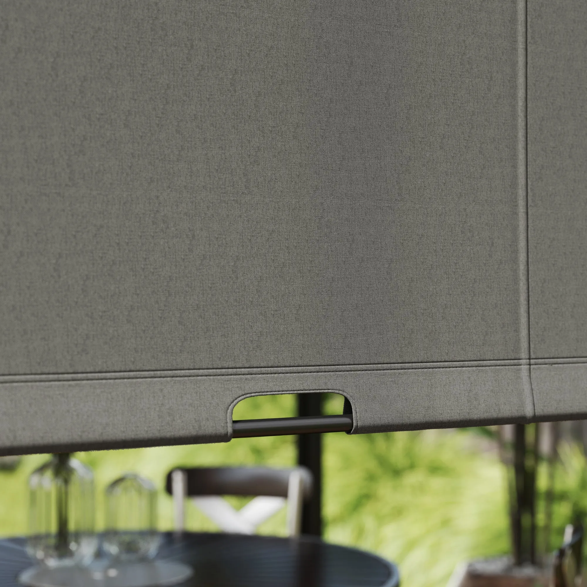 3 x 3m Outdoor Pergola Gazebo with Sun Shade Canopy, Retractable Roof & Steel Frame, Beige