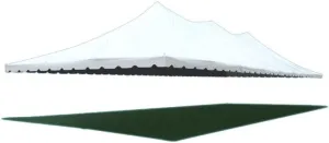 30-Foot by 80-Foot Four Piece Solid White Pole Tent Top | Heavy Duty | 18-Ounce Thick Blockout Vinyl Fabric | Commercial Grade (Tent Frame Not Included)