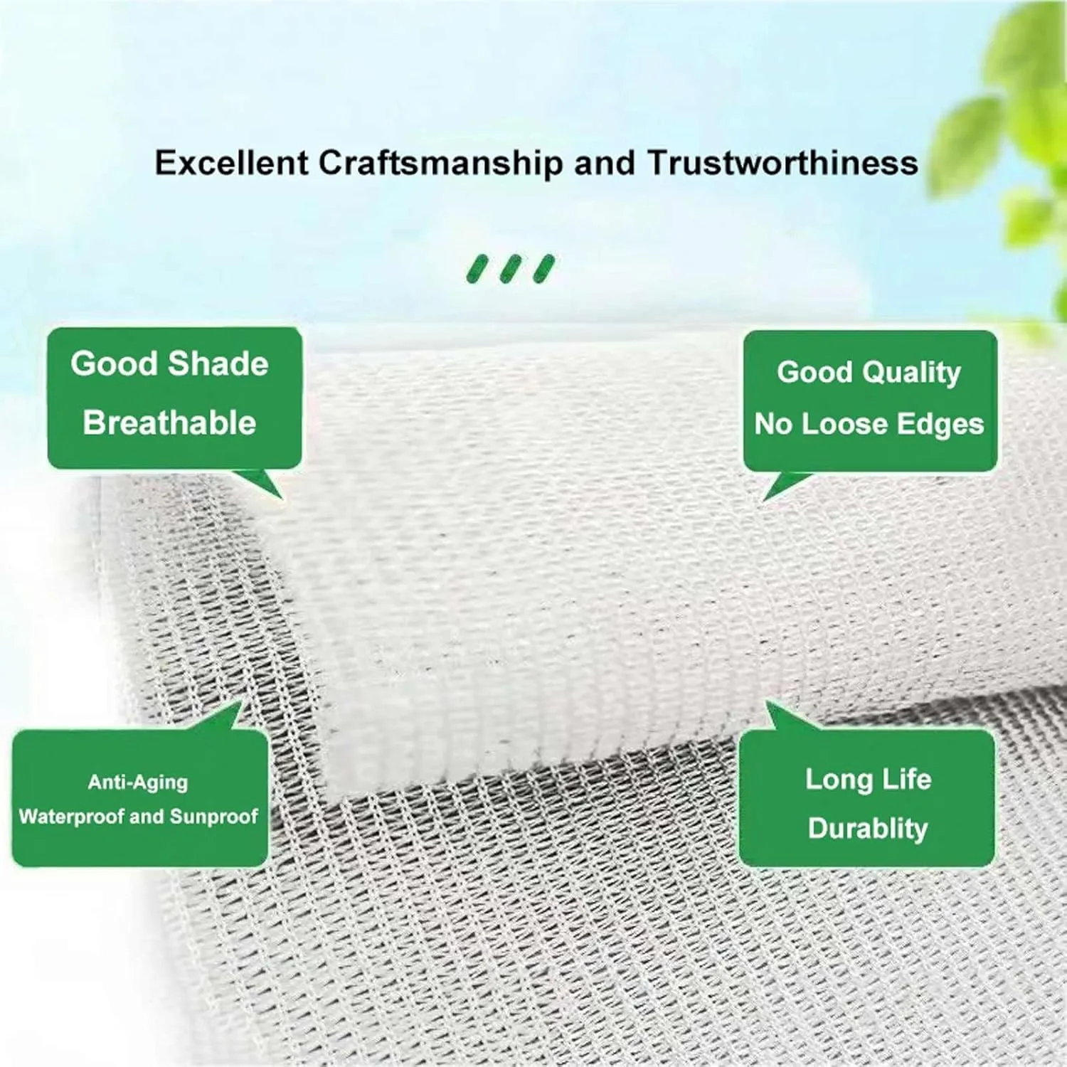 30% Sunblock Shade Cloth Garden Shade Mesh Tarp with Eyelets and Ropes UV Resistant Sunblock Shade Cloth for Garden, Pergola, Patio Plants, Greenhouse，Outdoor(2x4.0m/6.6x13ft)