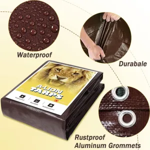 30x40 Heavy Duty Tarp Cove Multi Purpose Protective Cover - Durable, Waterproof, Weather Proof, Rip and Tear Resistant - Extra Thick 10 Mil Polyethylene