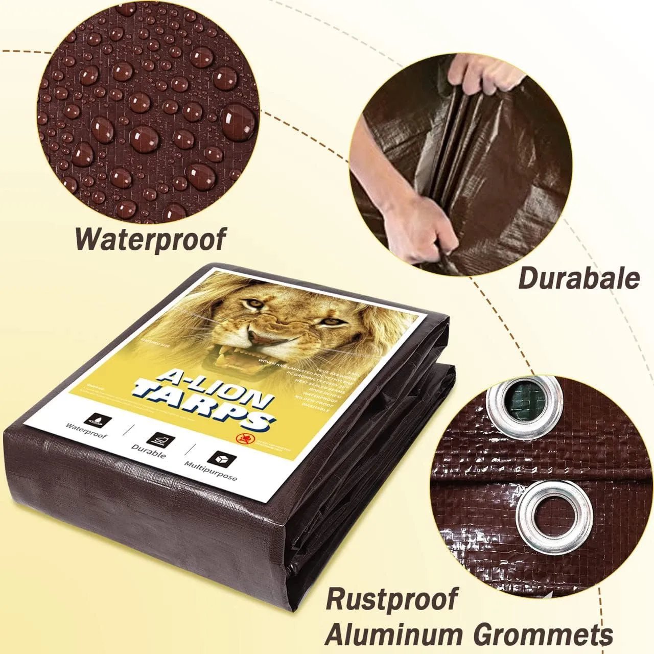 30x40 Heavy Duty Tarp Cove Multi Purpose Protective Cover - Durable, Waterproof, Weather Proof, Rip and Tear Resistant - Extra Thick 10 Mil Polyethylene