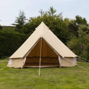 3/4m Cotton Canvas Bell Tent with 4 Windows Indian Yurt Tent Camping Family Teepee Tent for Glamping, Festival