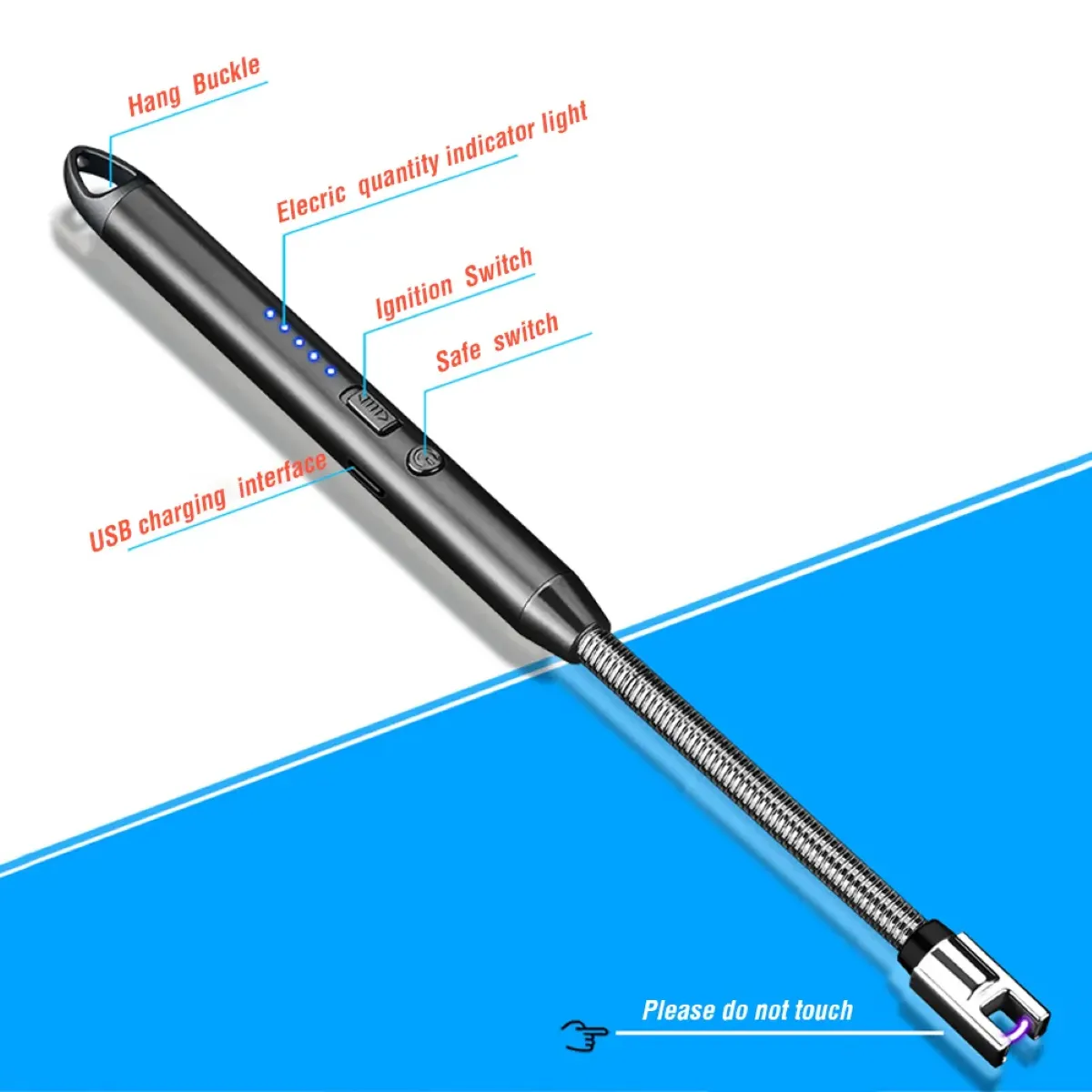 360 Arc Windproof Flameless Electric Rechargeable Lighter