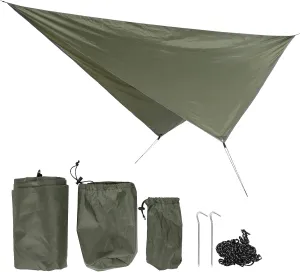360x290cm Camping Cover Waterproof Multifunction Rhombus Canopy Beach Shade Cloth (Green)