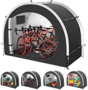 39.4" Larger Storage Shed Tent for Bikes,Motorcycle,ebike,eScooter,Lawn Mower Outdoor Protection with Waterproof, Dustproof, Windproof and Sunproof