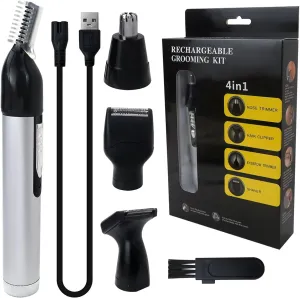 4 in 1 Eyebrow Ear Nose Beard Trimmer Set Hair Clipper Shaver for Men and Women