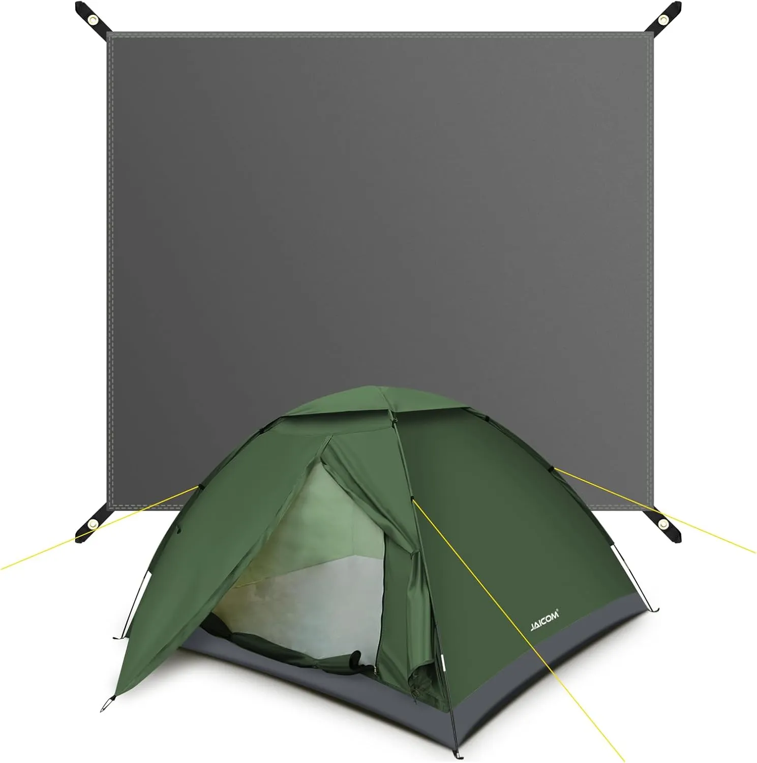 4 Person Camping Tent and Tent Footprint, Waterproof PU 3000mm, Suitable for Outdoor, Family, Camping, Hunting, Mountaineering Travel