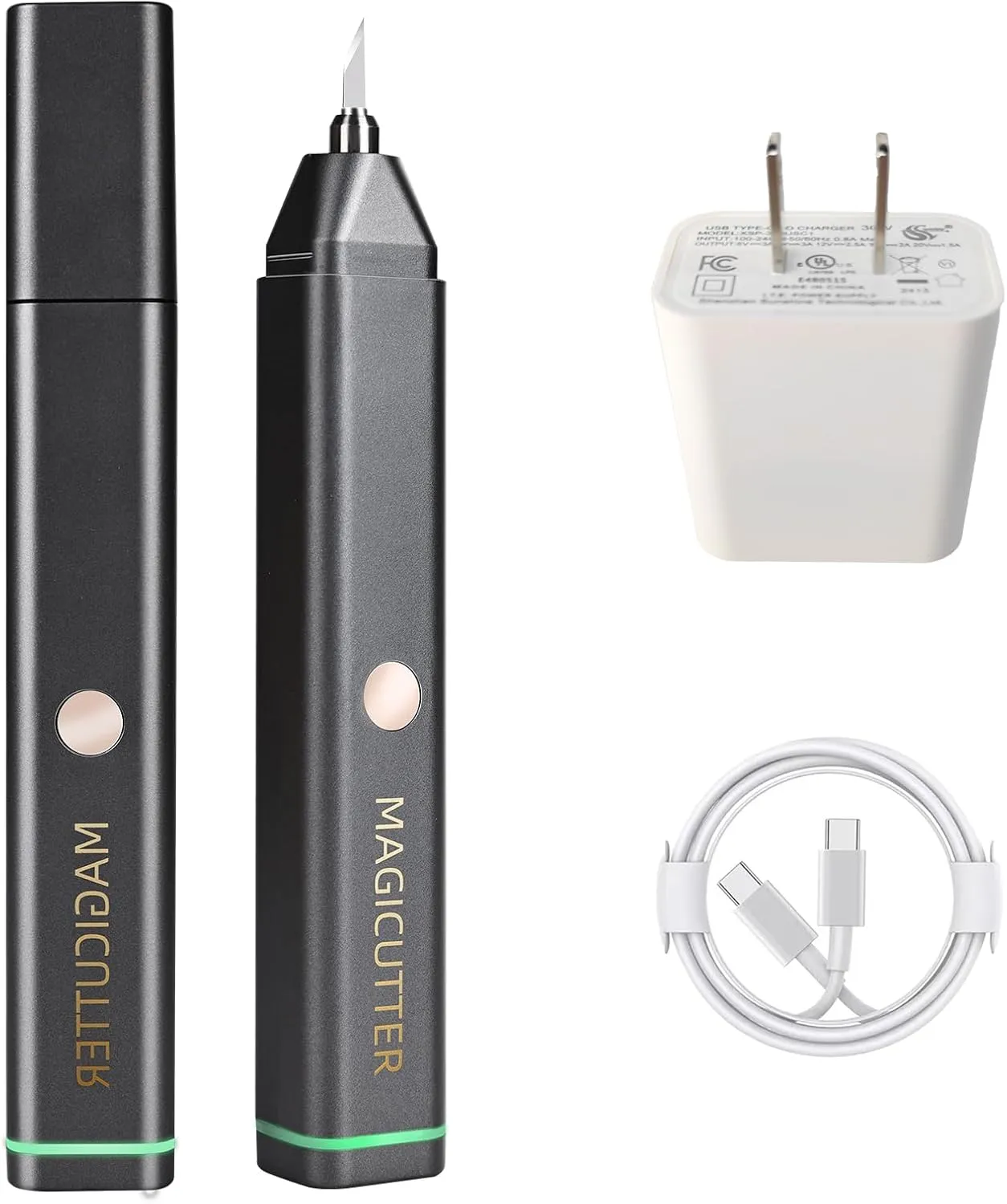 40 kHz Ultrasonic Cutter, Multifunctional Hand-held Craft Cutting Tool With 40pcs Replacement Blades, Cuts 3D Printed Models, PVC, Leather, Wood & More
