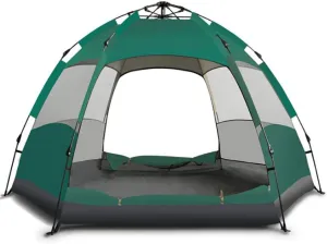 5-8 Large Tent Quick Setup Family Tent Outdoor Camping Tent Foldable Folding Tents Two Layer Backpack Tents Sunshade (Color : E) (Black One Size)