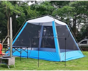 5-8 Person Camping Tent Pop Up Tent with Zipped Double Door and Carrying Bag Instant Family Tent for Outdoor Camping, Fishing, BBQ