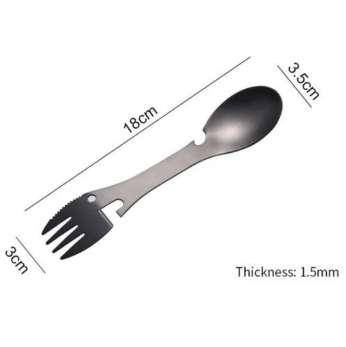 5-in-1 Multifunctional Stainless Steel Fork Knife Spoon Bottle Opener