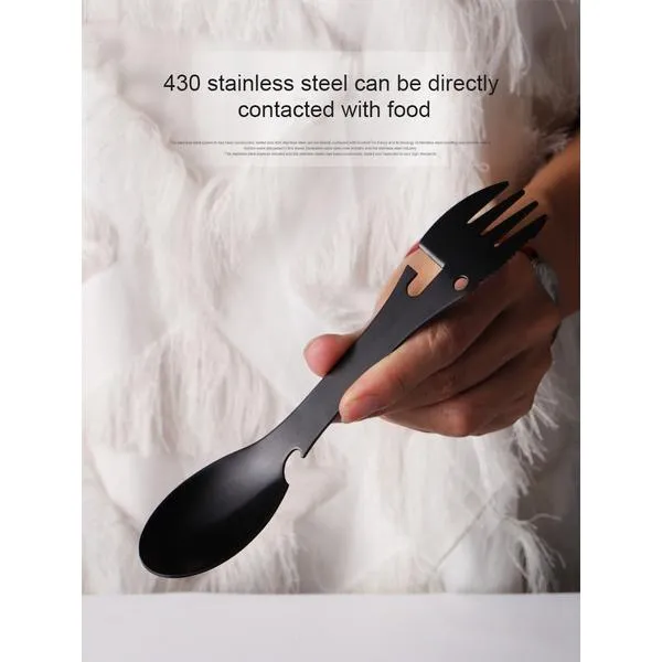 5-in-1 Multifunctional Stainless Steel Fork Knife Spoon Bottle Opener