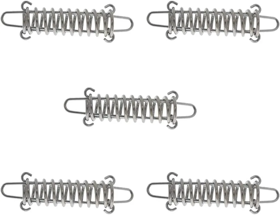 5pcs Nickel-Plated Steel Camping Shelter Spring Tightener Tents Accessories