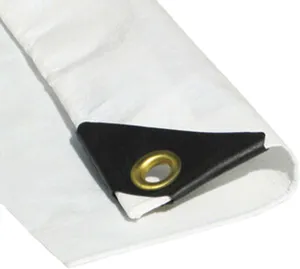 6 x 12 White Color 12 Mil Heavy Duty Tarp w/UV Protection by X1 Tarps