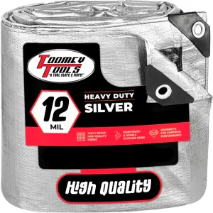 6 x 30 Heavy Duty Canopy Tarp - Silver