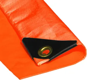 6 x 8 Orange Color 12 Mil Heavy Duty Tarp w/UV Protection by X1 Tarps