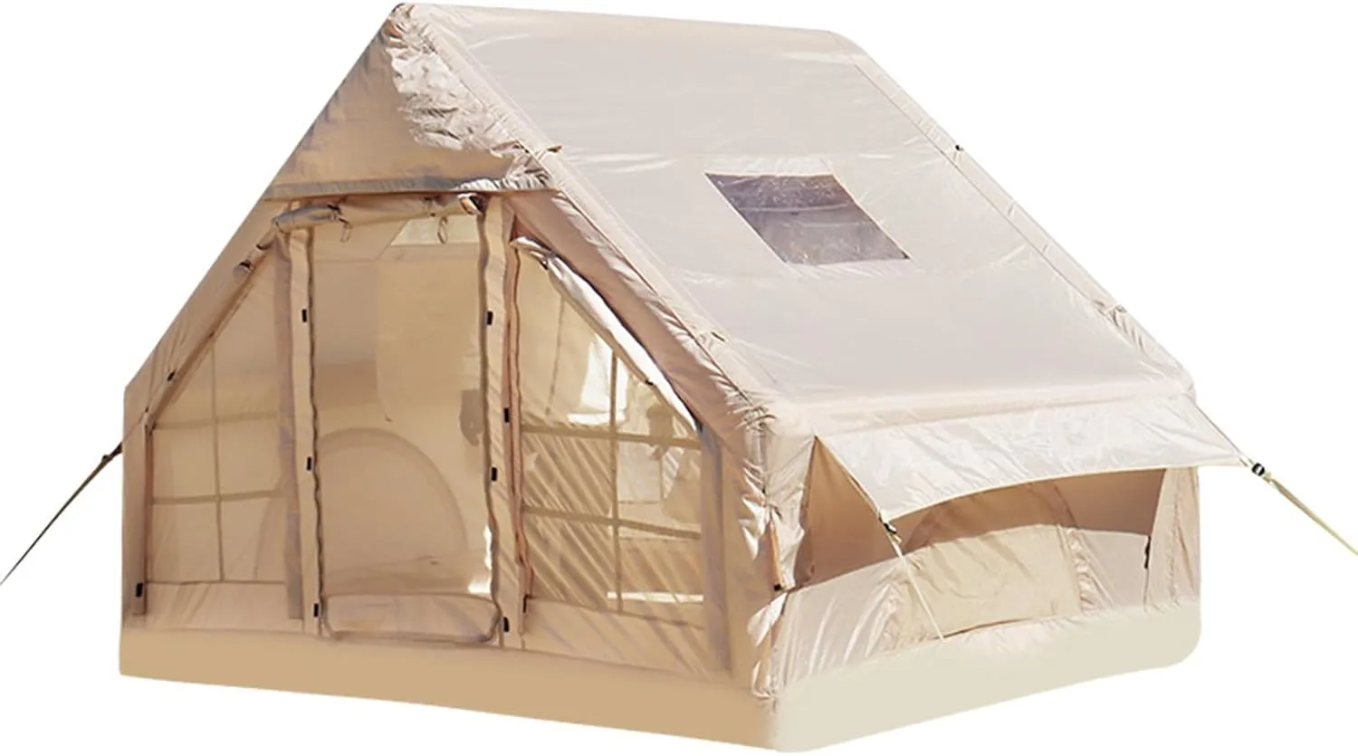 6.4㎡ Inflatable Camping Tent for 3-4 People, Luxury Outdoor Tent for Family Glamping, Outdoor Party, Easy Setup, Waterproof Outdoor Inflatable Tent