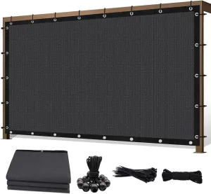 6'X 10' 90% Sun Shade Cloth Outdoor Patio Dark Grey Pergola Shades Cover Privacy Screen UV Block Porch Screens Canopy for Patio Outside Outdoor