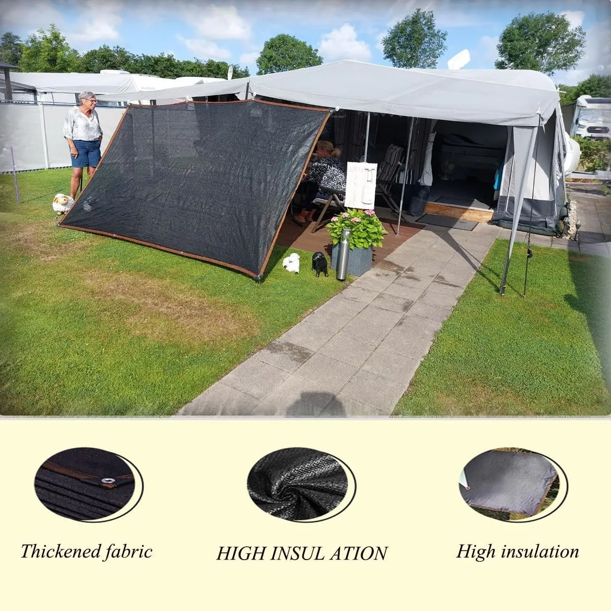 70% Garden Patio Shade Cloth, Shade Mesh Tarp with Upgraded Grommets, UV-Resistant Shade Sails for Greenhouse, Garden, Patio Plants, Pergola, Parking(Size:6.6FT X 23FT)