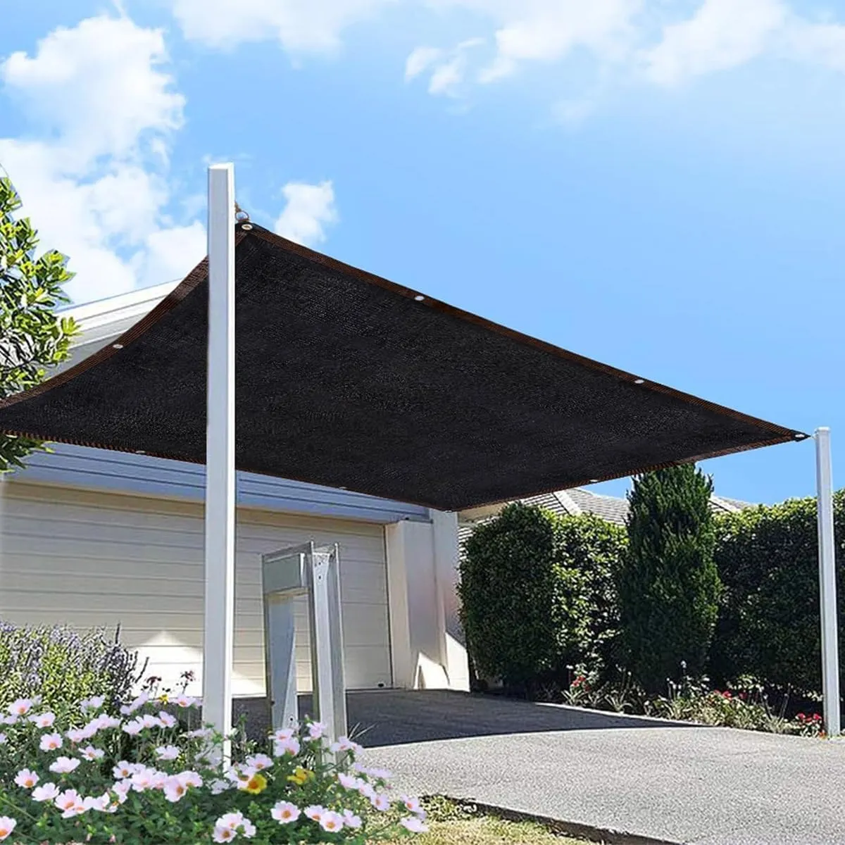 70% Garden Patio Shade Cloth, Shade Mesh Tarp with Upgraded Grommets, UV-Resistant Shade Sails for Greenhouse, Garden, Patio Plants, Pergola, Parking(Size:6.6FT X 23FT)