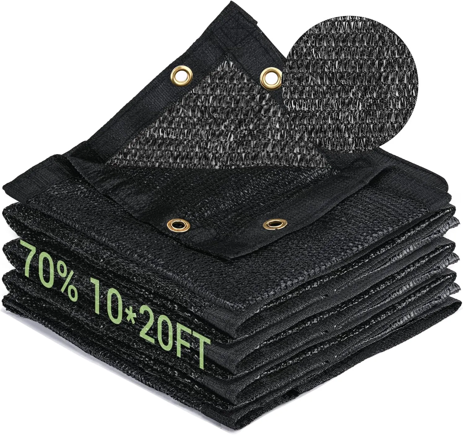 70% Garden Shade Cloth, 10x20FT HDPE Mesh Tarp with Upgraded Grommets, Keten UV-Resistant Outdoor Sun Shades for Greenhouse, Garden, Patio Plants, Pergola