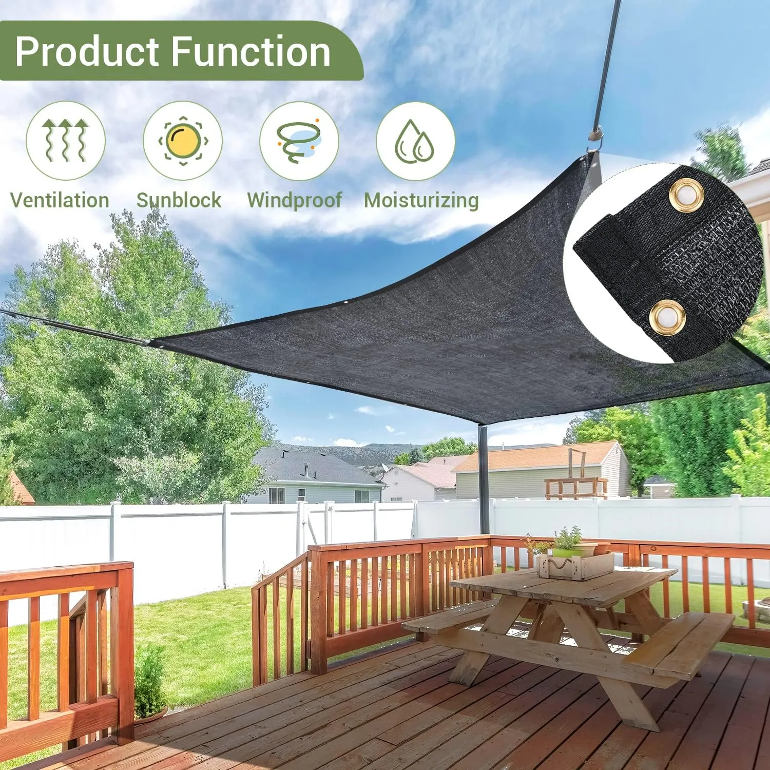 70% Garden Shade Cloth, 10x20FT HDPE Mesh Tarp with Upgraded Grommets, Keten UV-Resistant Outdoor Sun Shades for Greenhouse, Garden, Patio Plants, Pergola