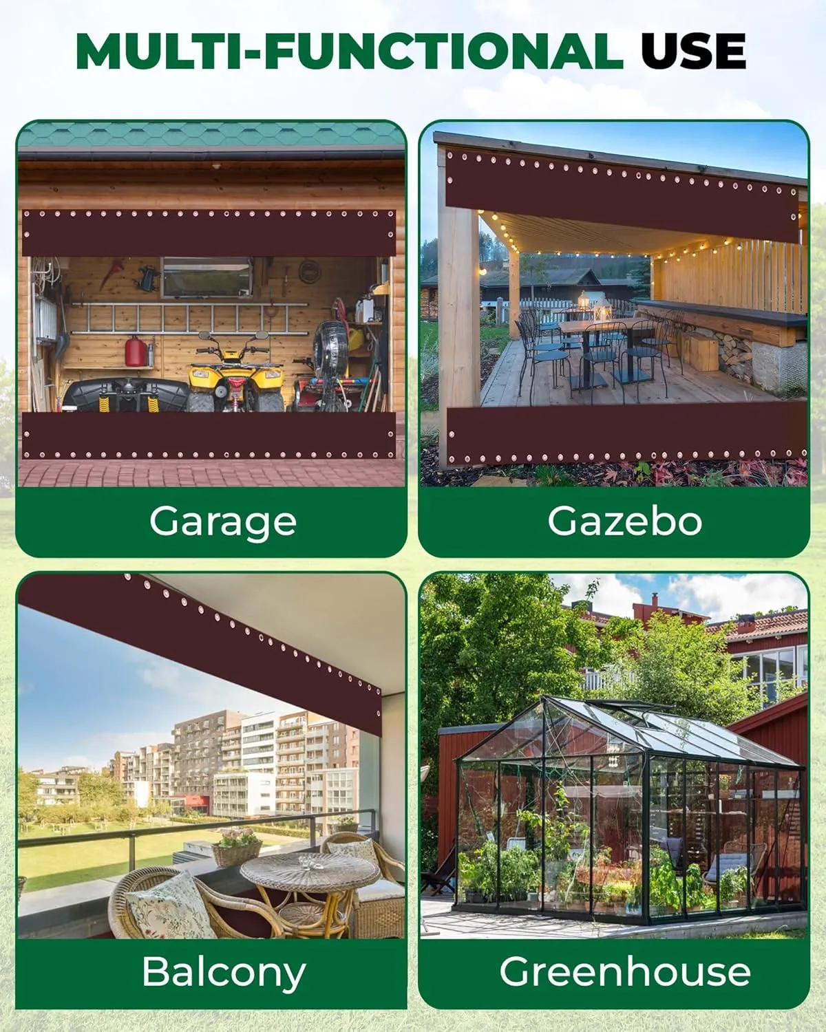 8'H x7'W Outdoor Vinyl Curtain 20oz Super Weighted Clear Vinyl Patio Enclosure,Clear Outdoor Curtains Heavy Duty Waterproof Transparent Tarp with Grommets for Patio Gazebo Balcony Pergola