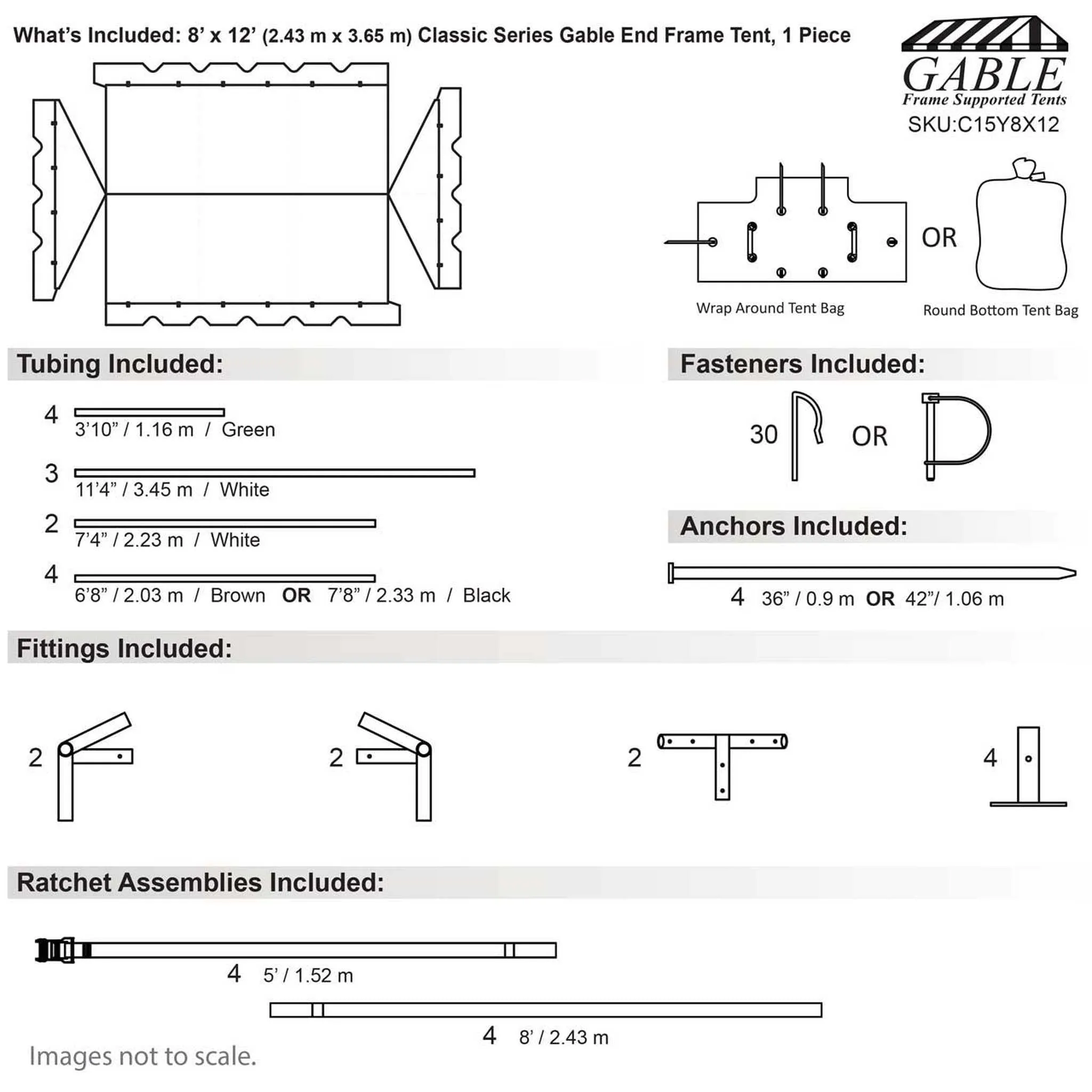 8x12 Classic Gable Frame Tent