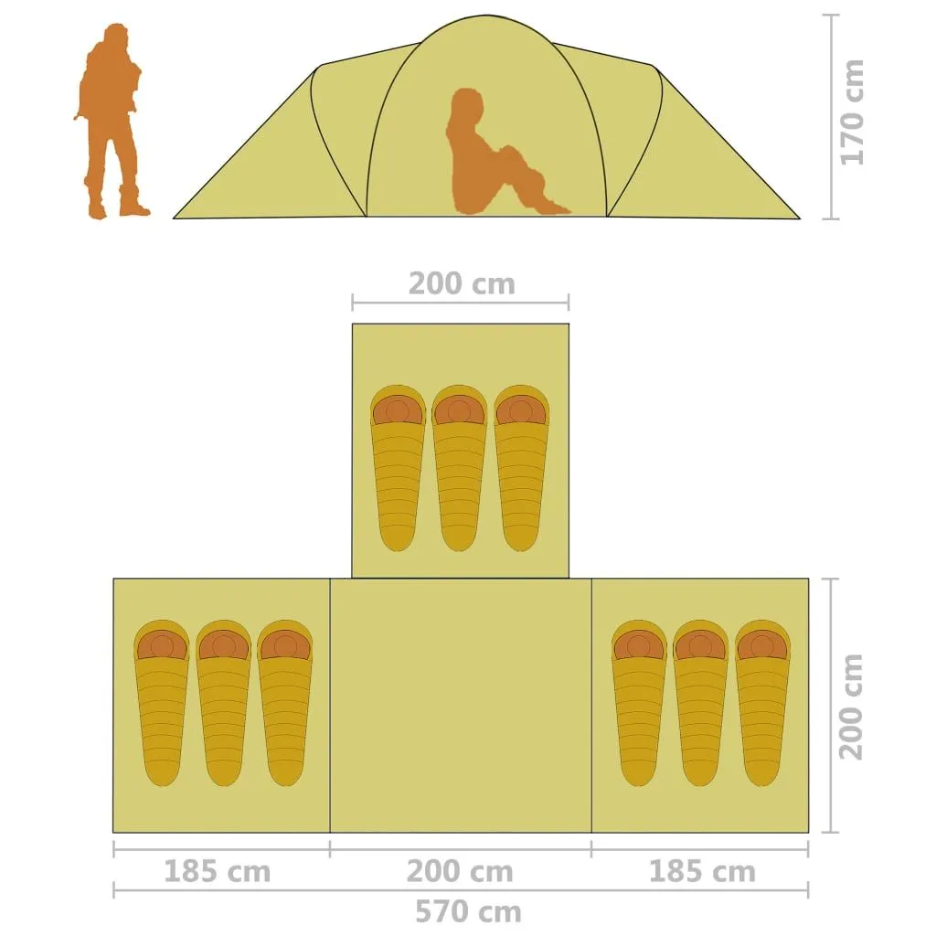 9 Dependable Full product lineup and Gray Orange Persons Camping Tent Fabric