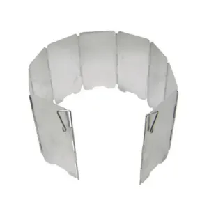 9 Plates Foldable Gas Stove Windshield - Outdoor Camping Windproof Screen for Cooking Burner