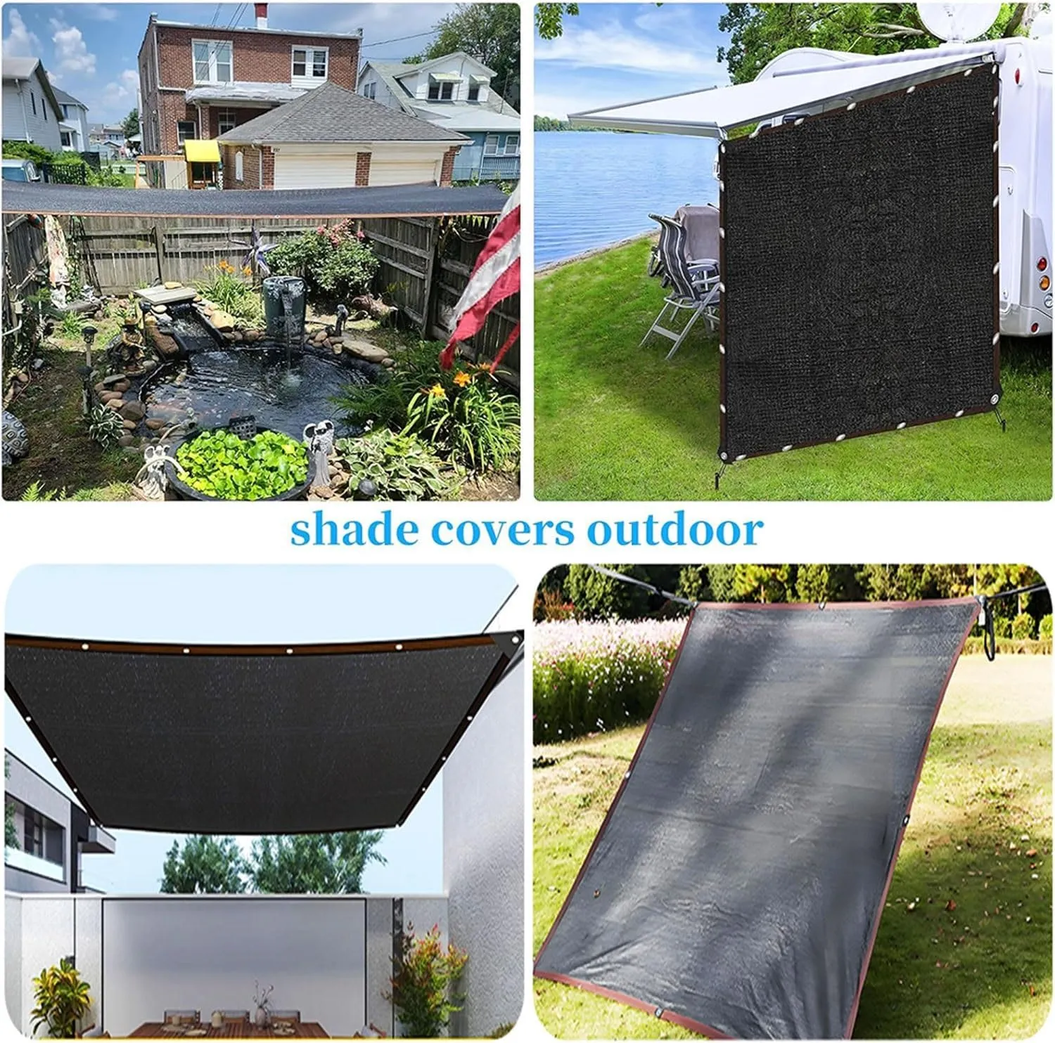 90% Sun Shade Cloth Greenhouse Shade Cover with Grommets,Balcony Covers,Mesh Tarp for Pergola,Patio Plants,Chicken Coop,Outdoor,Backyard(5x5m(16x16ft))