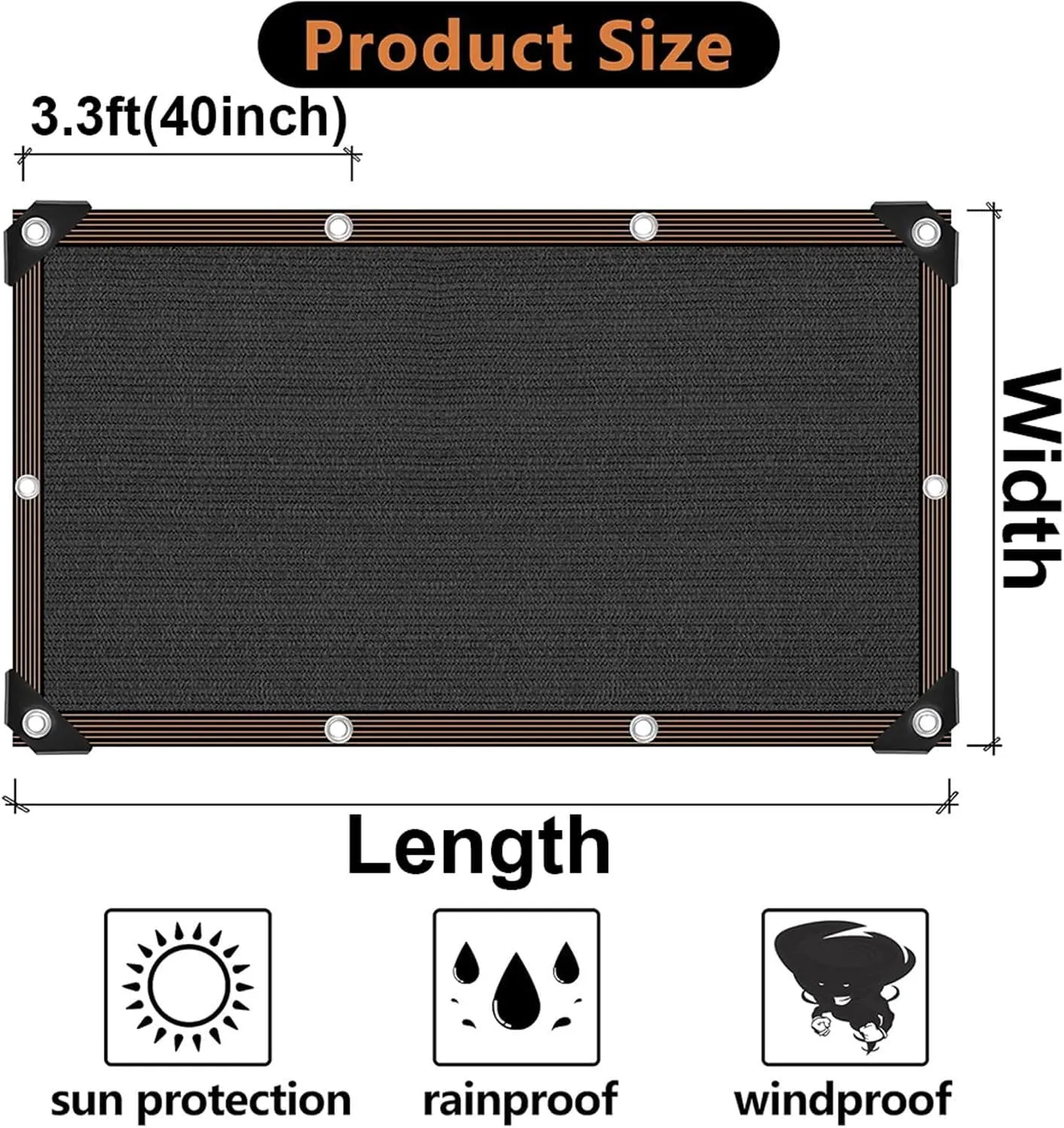 90% Sun Shade Cloth Greenhouse Shade Cover with Grommets,Balcony Covers,Mesh Tarp for Pergola,Patio Plants,Chicken Coop,Outdoor,Backyard(5x5m(16x16ft))