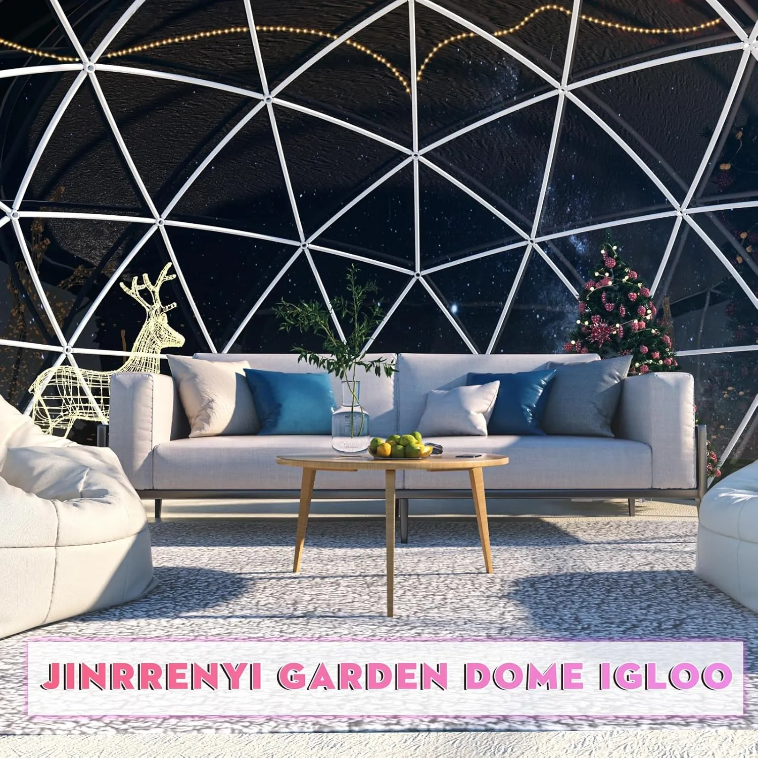 9.5*5.7FT Garden Dome Igloo Bubble House Camping Tent with Sunshade, Upgraded Weatherproof Geodesic Dome Greenhouse with Clear Cover for 2-4 Person, Garden Dome for Outdoor, Party, Green