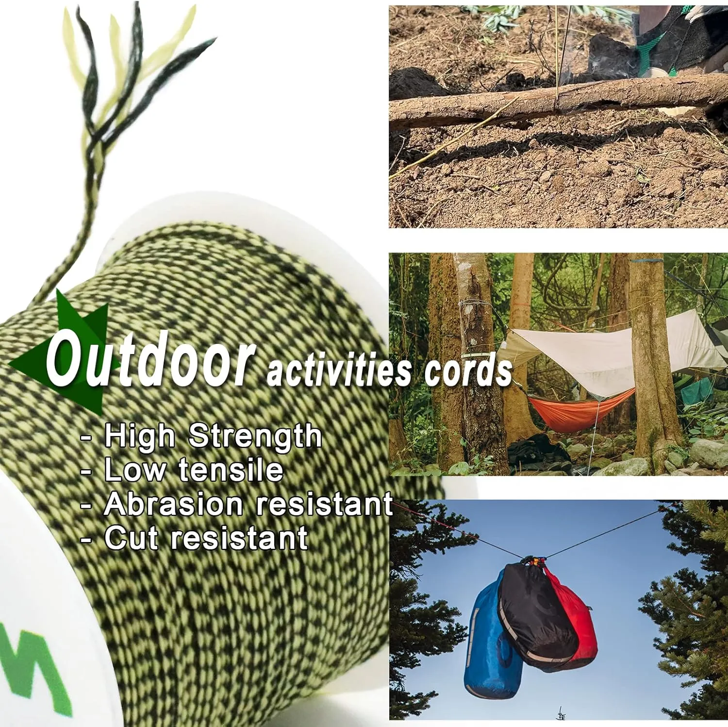 9KM DWLIFE Kevlar Line, High Strength, Abrasion Resistance, Flame Retardant, Fishing Assist Cord, Kite String, Model Rocket Shock, Hammock Tarp Ridgeline, Tactical Survival