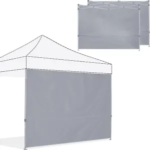 ABCCANOPY Instant Canopy SunWall 10x10 FT, 3 Pack Sidewall Only, Gray