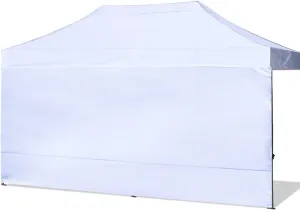 ABCCANOPY Instant Canopy SunWall 10x20 FT, 1 Pack Sidewall Only, No Frame or Top, White