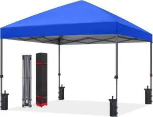 ABCCANOPY Pop Up Canopy - Outdoor Patio Portable Canopy Tent Heavy Duty for Backyard and Deck with 4 Sandbags(Royal Blue, 10x10)