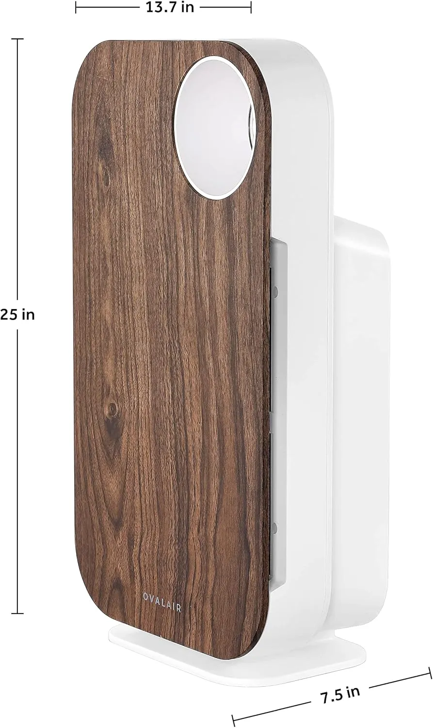 AIR1000D 3-Stage H13 True HEPA 5-in-1 Air Purifier For Allergens,Dust,Pets,Allergies,Odor,Smoke,Pollen, Rooms up to 600 sq. ft., Dark Wood 13.8" X 7.5" X 25"