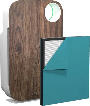 AIR1000D 3-Stage H13 True HEPA 5-in-1 Air Purifier For Allergens,Dust,Pets,Allergies,Odor,Smoke,Pollen, Rooms up to 600 sq. ft., Dark Wood 13.8" X 7.5" X 25"