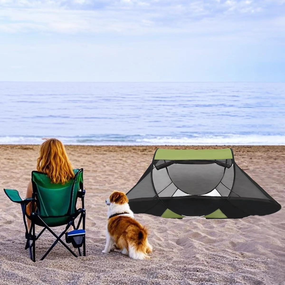 Akiky Pop Up Mosquito Tent for Camping,1 Person Camping Tent with Bug Screen Tent,Mosquito Net Foldable Portable for Adults Kids