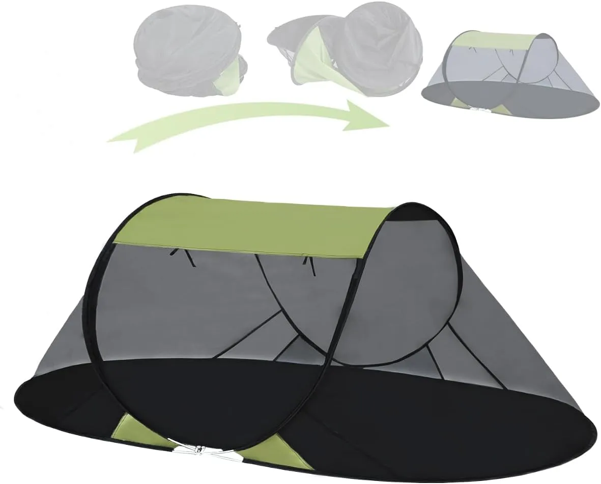 Akiky Pop Up Mosquito Tent for Camping,1 Person Camping Tent with Bug Screen Tent,Mosquito Net Foldable Portable for Adults Kids