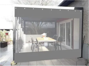 Anti-Tear Tarpaulin Outdoor Transparent Tarp Curtains car wash Room Door Curtains for Pergola, Porch, with Anti-Rust Buckle (Color : Clear, Size : 2.1x2.5m)