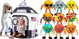 ArtCreativity Outer Space Pop up Play Tent & Bendable Planets Set
