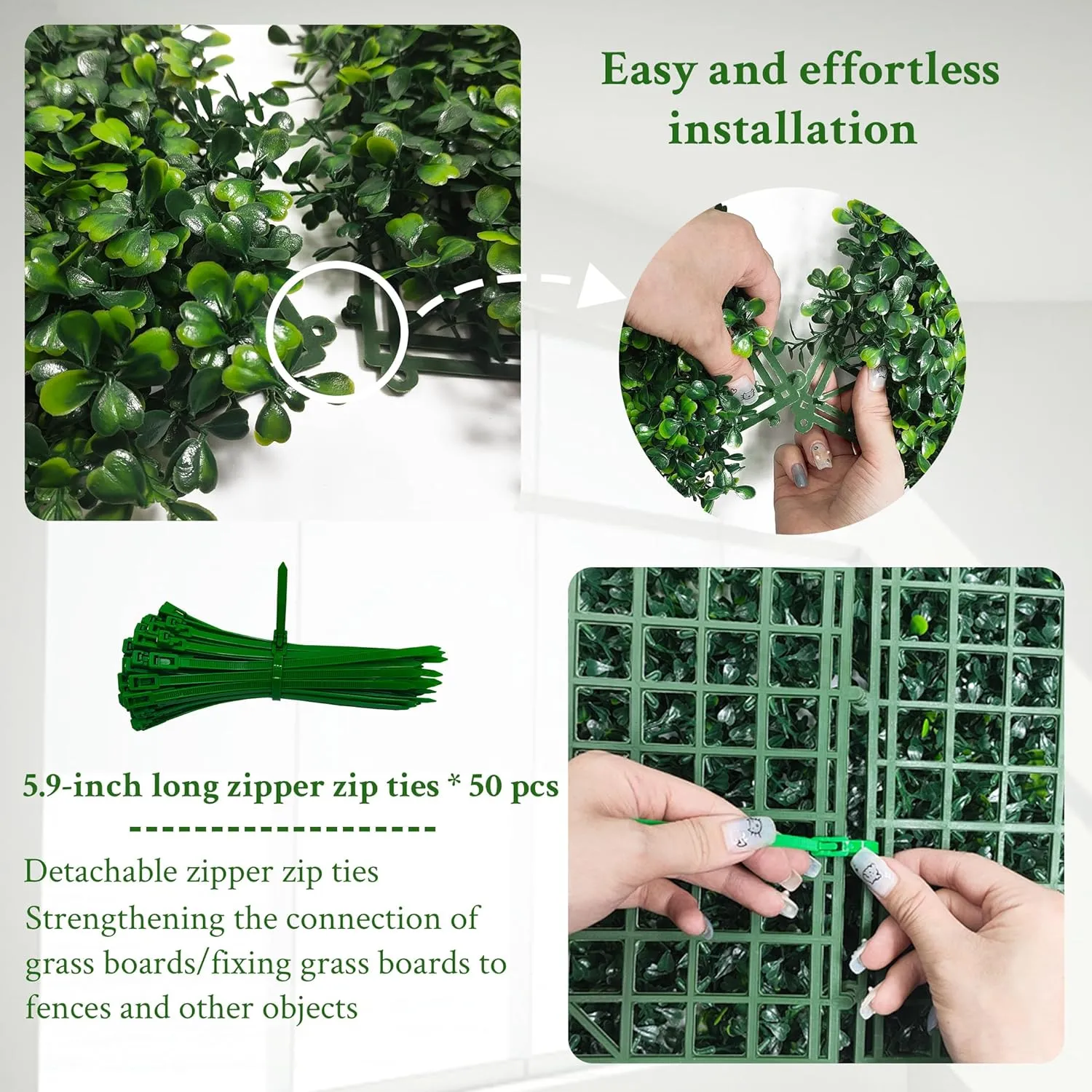 Artificial Boxwood Panels,20"x 20"(8P) 4-Layer Leaf UV-Protected Grass Wall Backdrop Panels for Outdoor, Indoor, Garden&Fence Covering Privacy, Backyard and Decor