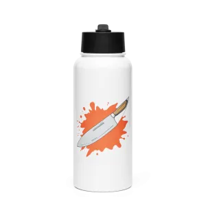 Artistic Chef's Knife Design Water Bottle